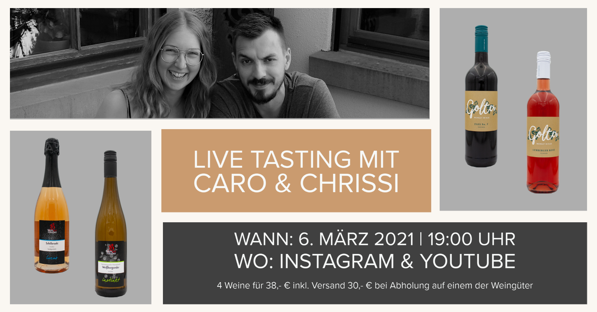 Live Tasting mit Caro & Chrissi